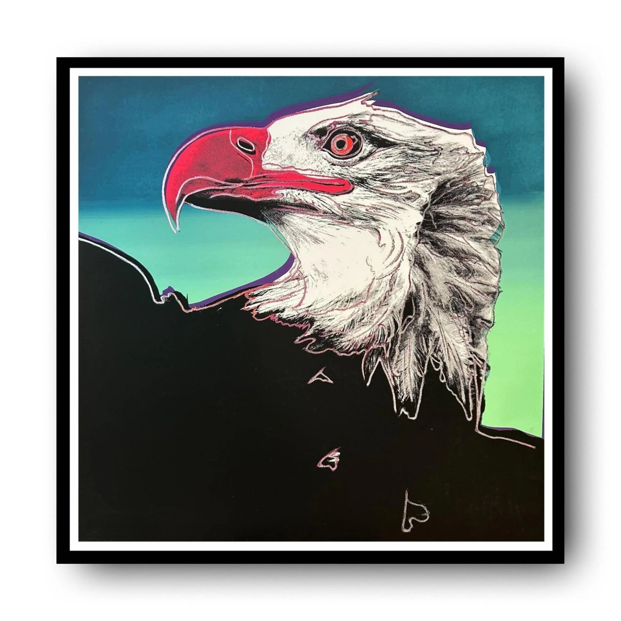 Andy Warhol Bald Eagle (F&S II # 296) Green Blue
